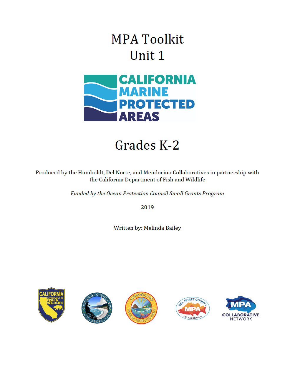 MPA Teacher Toolkit Unit 1: Grades K-2