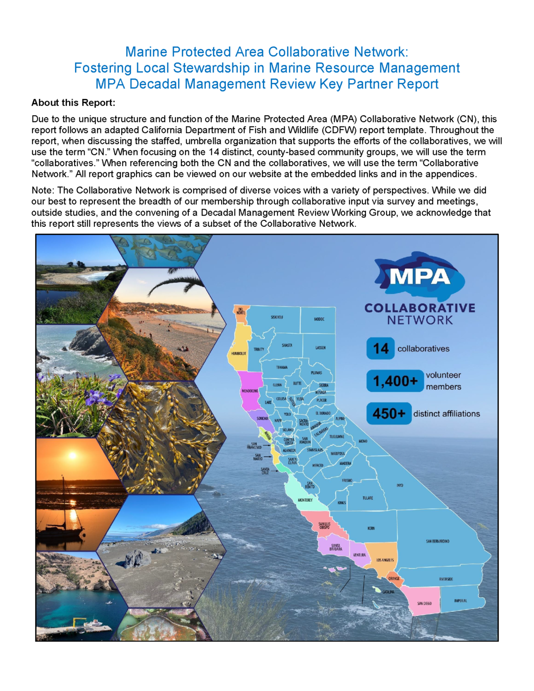 MPA Collaborative Network: Fostering Local Stewardship in Marine Resource Management – MPA Decadal Management Review Key Partner Report