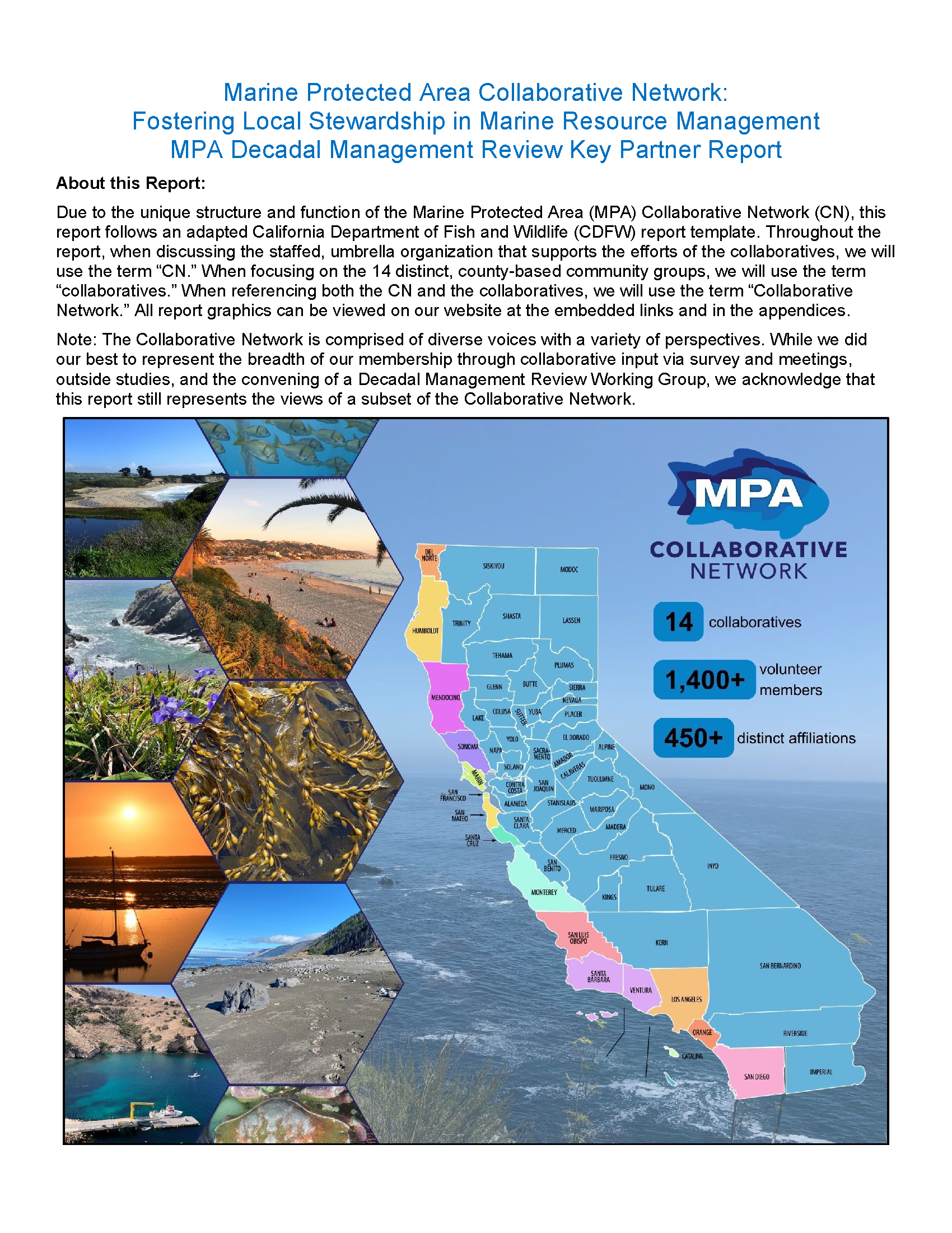 MPA Collaborative Network: Fostering Local Stewardship in Marine Resource Management – MPA Decadal Management Review Key Partner Report