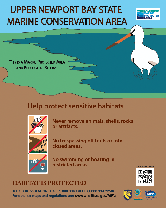 Estuary MPA Sign – Upper Newport Bay SMCA