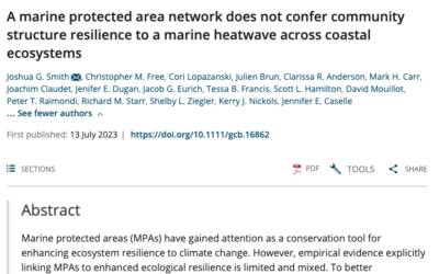 A marine protected area network does not confer community structure resilience to a marine heatwave across coastal ecosystems